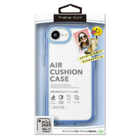 PGA iPhone 16e用エアクッションケース ネオンブルー PG-25KAR07BL