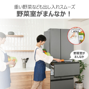 東芝 【フレンチドア】487L 6ドア 冷凍冷蔵庫 VEGETA フロストホワイト GR-A490XFS(TW)-イメージ7
