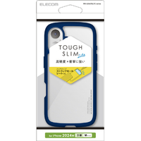 エレコム iPhone 16用TOUGH SLIM LITE ハイブリッドケース フレームカラー ネイビー PM-A24ATSLFCNV