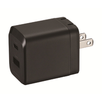 グリーンハウス AC充電器 2ポート(USB A+C) 45W ブラック GH-ACU2PIE-BK
