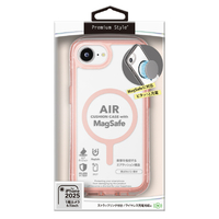 PGA iPhone 16e用MagSafe対応 エアクッションケース ネオンピンク PG-25KMA08PK