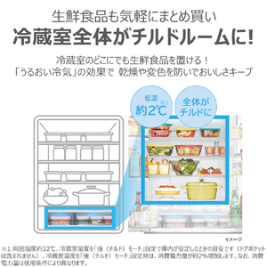 東芝 【フレンチドア】643L 6ドア 冷凍冷蔵庫 VEGETA フロストグレージュ GR-A640XFS(TH)-イメージ9