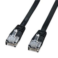 サンワサプライ カテゴリ6フラットケーブル（2m） ブラック KB-FL6-02BKN