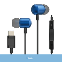 e angle USB Type-C有線イヤホン ブルー ANGV-EPC10-A-BL