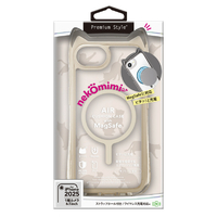PGA iPhone 16e用MagSafe対応 ネコミミ エアクッションケース ベージュ PG-25KMA10BE