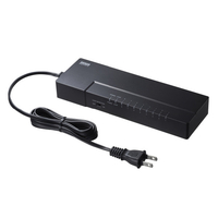 サンワサプライ ギガビット対応 タップ型スイッチングハブ(8ポート・マグネット付き) ブラック LAN-GIGAT803BK