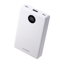 エレコム 半固体モバイルバッテリー(10000mAh/35W) ホワイト DE-C86-10000WH
