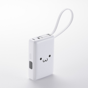 エレコム ケーブル一体型モバイルバッテリー(10000mAh/30W) しろちゃん DE-C71L-10000WF-イメージ2