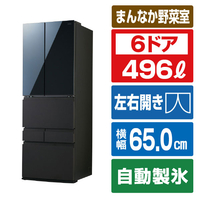 ハイアール 【フレンチドア】496L 6ドア冷蔵庫 A.M.U.月夜 Tsukiyo ミラー&ブラック JR-LFX50A(XK)