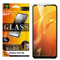 レイアウト Galaxy A25 5G用Like standard ガラスフィルム 光沢 平面保護 硬度10H 指紋認証対応 RT-GA25F/SCG