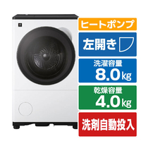 SHARP 8kgドラム洗濯機 ラスターホワイト ES-8XS1-WL
