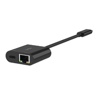 ベルキン USB-C to イーサネット + 100W 変換アダプター INC019BTBK