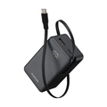 エレコム 巻き取り式ケーブル一体型モバイルバッテリー(10000mAh/35W) ブラック DE-C82L-10000BK