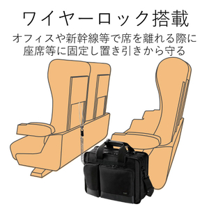 エレコム モバイルプリンタ収納キャリングバッグ ブラック BM-SE04BK-イメージ4
