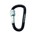 トラスコ中山 TRUSCO ネジロック付カラビナ 線径8mm×79mm ブラック ブラック4379566 FC489FC-4150392