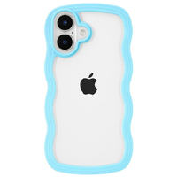 COCO　CASE iPhone 17用パステルなくねくねケース ブルー 1794-17-BLUE