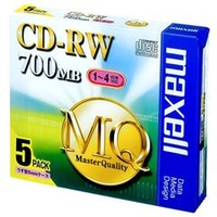 マクセル データ用CD-RW 700MB 1-4倍速 MQシリーズ 5枚入り CDRW80MQ.S1P5S