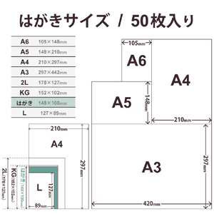 エレコム 写真用紙 印画紙Pro 厚手 はがきサイズ 50枚 ホワイト EJK-PROH50-イメージ6