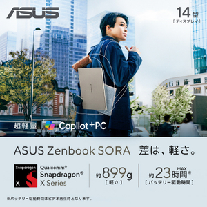 ASUS ノートパソコン Zenbook SORA ザブリスキーベージュ UX3407QA-PU16548BE-イメージ2