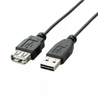 エレコム 両面挿しUSB延長ケーブル(A-A) 1．5m ブラック U2C-DE15BK