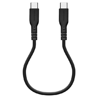 ラスタバナナ USB Type-C to Type-C 柔らかシリコンケーブル(0．2m) チャコールグレー R02CACC3A06CGRY
