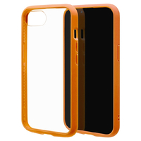 ラスタバナナ iphone17e/16e用 flexguard ﾊｲﾌﾞﾘｯﾄﾞｹｰｽ tpu×pc オレンジ×クリア 8773IP5EHPOR