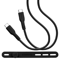 ラスタバナナ USB Type-C to Type-C 柔らかシリコンケーブル(1．0m) チャコールグレー R10CACC3A06CGRY
