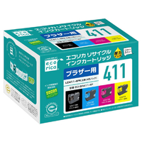 エコリカ リサイクルインクカートリッジ 4色パック ECI-BR411-4P