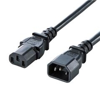 サンワサプライ 電源コード 12A 250V(3m) ブラック APW12-C14C13250-30