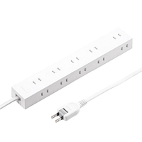 サンワサプライ 電源タップ 2P 10個口 強力ネオジムマグネット シャッター付 ホワイト TAP-2210-3W