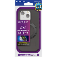 エレコム iPhone 16 Pro用ハイブリッドケース MAGKEEP スタンド ブラック PM-A24CMAGSTBK