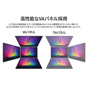 JAPANNEXT 21．5インチ 液晶モニターVAパネル搭載 フルHD(1920×1080)解像度 JN-VA215F3 HDMI VGA オーディオ入力【2年保証】 ブラック JN-VA215F3-イメージ5