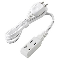 エレコム モバイル電源タップ(3個口・1．0m) ホワイト T-M310WH