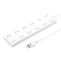 サンワサプライ 電源タップ(2P・12個口・3m) ホワイト TAP-2312-3W