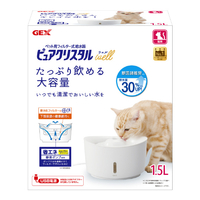 GEX ピュアクリスタル ウェル(1．5L)猫用 ホワイト ﾋﾟﾕｱｸﾘｽﾀﾙｳｴﾙ1.5Lﾈｺﾖｳﾎﾜｲﾄ