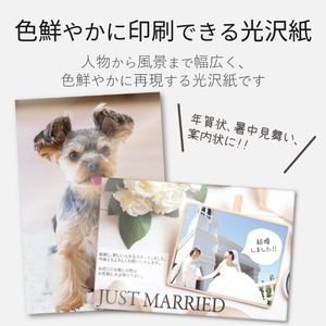 エレコム ハガキ/光沢/厚手/エプソン用/50枚 EJH-EGNH50-イメージ4