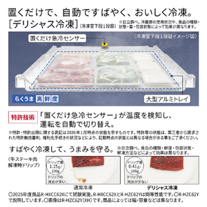 日立 【フレンチドア】540L 6ドア冷凍冷蔵庫 ライトゴールド RHWC54YN-イメージ11