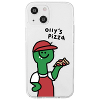 168cm iPhone 14/13用ソフトクリアケース Ollys Pizza 16823822I14