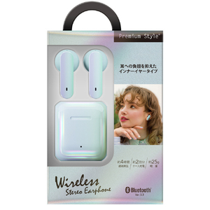 PGA 完全ワイヤレス ステレオイヤホン インナーイヤータイプ ブルー PG-BTE18TW3BL-イメージ2