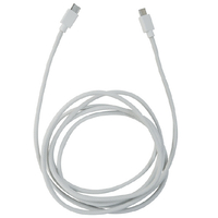 イツワ商事 PD60W対応 TYPE-C-TYPE-C シリコン+ナイロン充電通信ケーブル(2．0m) ホワイト MTCS2320WH