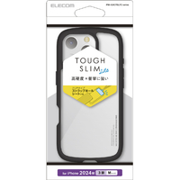 エレコム iPhone 16 Pro用TOUGH SLIM LITE ハイブリッドケース フレームカラー ブラック PM-A24CTSLFCBK
