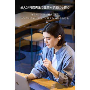 Anker 完全ワイヤレスイヤホン Soundcore A30i ホワイト A3958N21-イメージ5