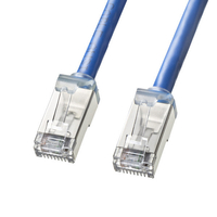 サンワサプライ カテゴリ6A STP LANケーブル(超ショートブーツ) 5m ブルー KB-T6ASB-05BL