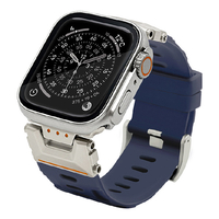 ラスタバナナ Apple Watch 4-11/SE1-3/Ultra1-3 [44/45/46/49mm]用ウルトラスタイルシリコンバンド タイプ2 ネイビー RBLAWUS4409NV