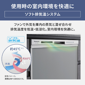 パナソニック 「標準工事＋引取料金込み」 ビルトイン食器洗い乾燥機 NP-45RS9S-イメージ5