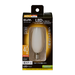 エルパ LED電球 E17口金 全光束500lm(3．8W普通電球サイズ)電球色相当 LDC4L-G-E17-F333-イメージ1