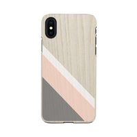Man & Wood iPhone XS/X用天然木ケース Pink Suit I13861I58