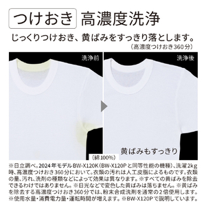 日立 全自動洗濯機 e angle select ビートウォッシュ ホワイト BW-X100PE6 W-イメージ6