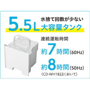 コロナ 衣類乾燥除湿機 WHシリーズ クリスタルブラック CD-WH1826(K)-イメージ7