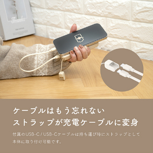 MOTTERU 準固体モバイルバッテリー 10000mAh e angle select パウダーブルー EAN-MBSS10001-BL-イメージ5